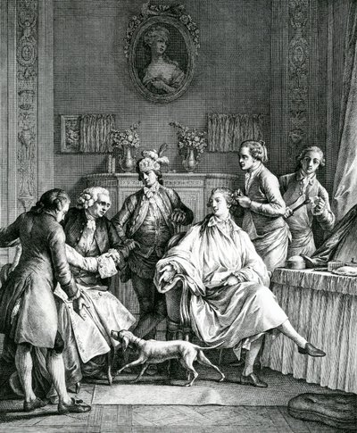 Man Getting Dressed by Jean Michel the Younger Moreau